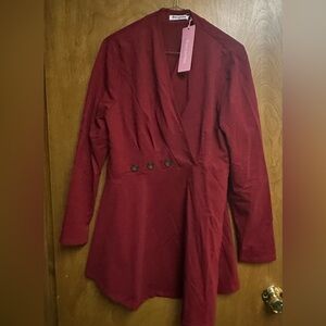 Becanbe Maroon tunic NWT